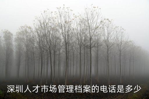 深圳檔案查詢電話，深圳人才市場咨詢電話辦理檔案和戶口掛靠的