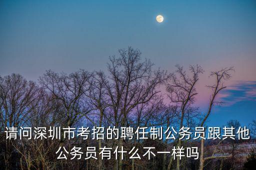 深圳市考 聘用制，請問深圳市考招的聘任制公務員跟其他公務員有什么不一樣嗎