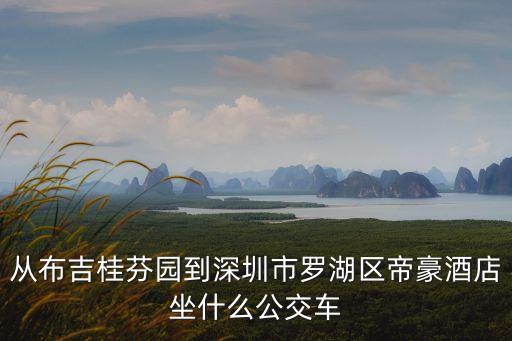 從布吉桂芬園到深圳市羅湖區帝豪酒店坐什么公交車