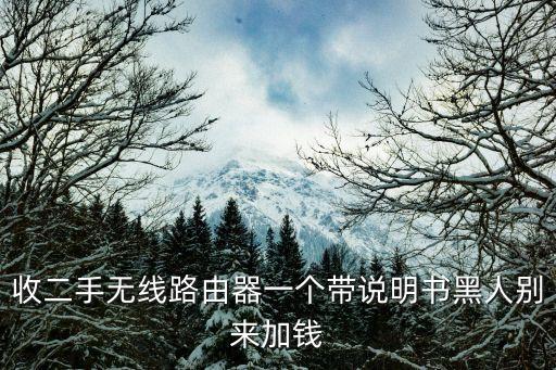 收二手無線路由器一個帶說明書黑人別來加錢