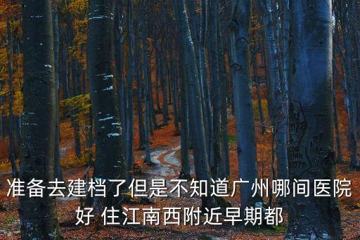 準備去建檔了但是不知道廣州哪間醫(yī)院好 住江南西附近早期都