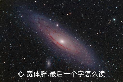 心 寬體胖,最后一個字怎么讀