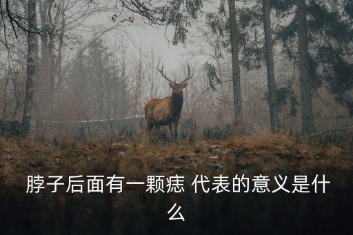 脖子后面有痣代表什么,女人左脖子后面有痣代表什么