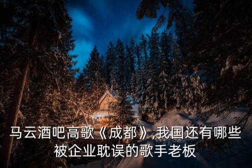 馬云酒吧高歌《成都》,我國還有哪些被企業耽誤的歌手老板