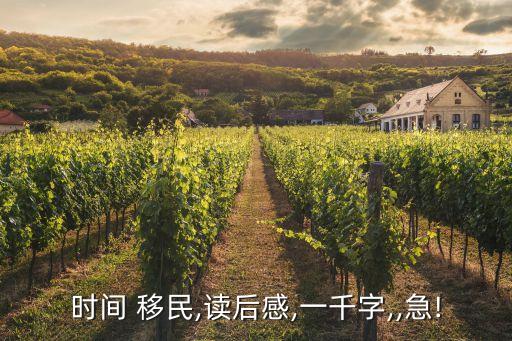 時(shí)間 移民,讀后感,一千字,,急!