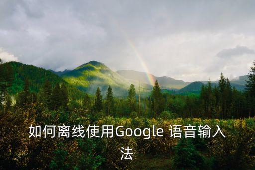 如何離線使用Google 語音輸入法