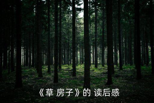 《草 房子》的 讀后感