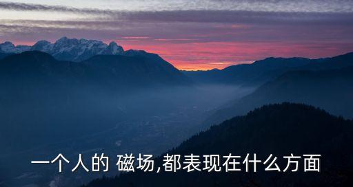 一個人的 磁場,都表現在什么方面