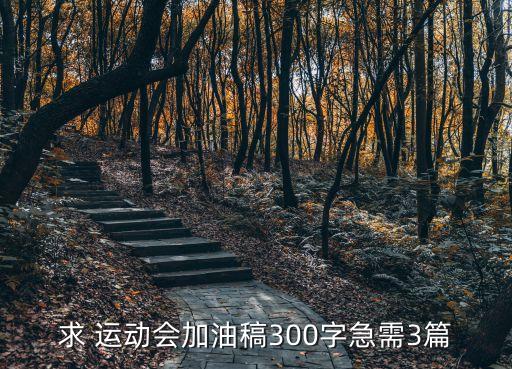 求 運動會加油稿300字急需3篇