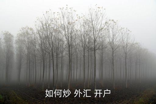 外匯交易怎么開戶