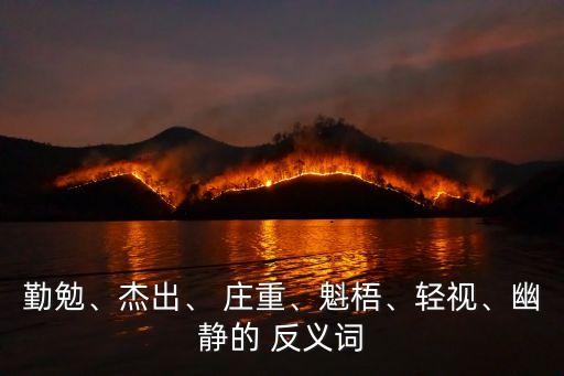 莊重反義詞,莊重的近義詞