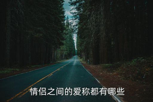  情侶之間的愛稱都有哪些