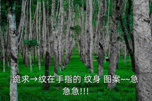 跪求→紋在手指的 紋身 圖案~~急急急!!!