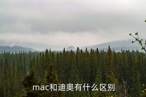  mac和迪奧有什么區別