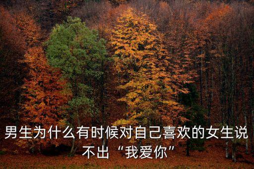 說不出我愛你,對女朋友說不出我愛你