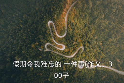 假期里的一件事