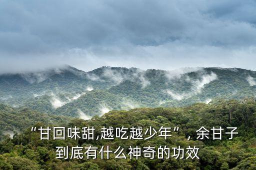 “甘回味甜,越吃越少年”, 余甘子到底有什么神奇的功效