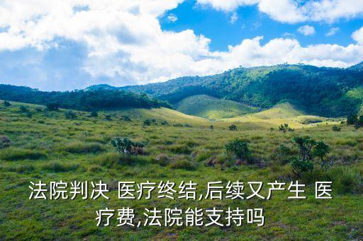 法院判決 醫(yī)療終結(jié),后續(xù)又產(chǎn)生 醫(yī)療費(fèi),法院能支持嗎
