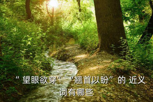 “ 望眼欲穿”“翹首以盼”的 近義詞有哪些
