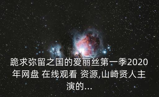 跪求彌留之國(guó)的愛麗絲第一季2020年網(wǎng)盤 在線觀看 資源,山崎賢人主演的...