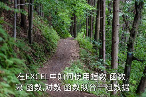 在EXCEL中如何使用指數(shù) 函數(shù),冪 函數(shù),對數(shù) 函數(shù)擬合一組數(shù)據(jù)