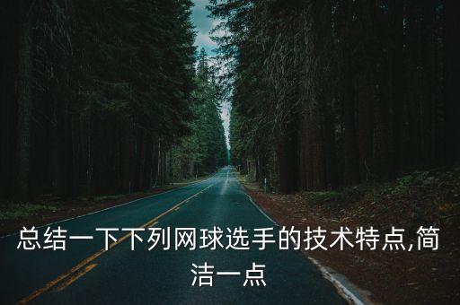 總結一下下列網球選手的技術特點,簡潔一點