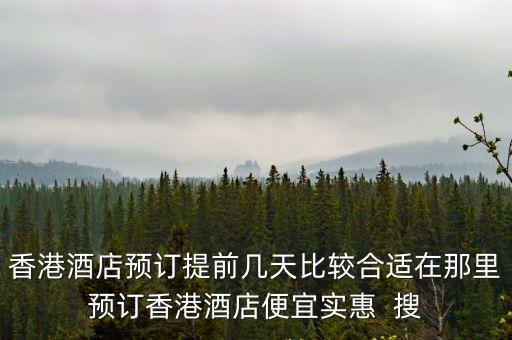 香港酒店預(yù)訂提前幾天比較合適在那里預(yù)訂香港酒店便宜實(shí)惠  搜
