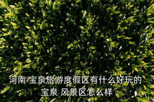 河南 寶泉旅游度假區有什么好玩的 寶泉 風景區怎么樣