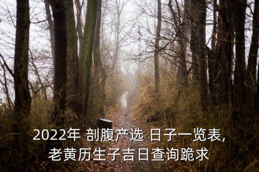 2022年 剖腹產選 日子一覽表,老黃歷生子吉日查詢跪求