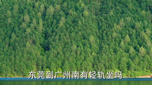 東莞輕軌站到廣州南站，東莞到廣州南有輕軌坐嗎