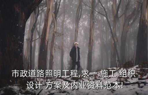 市政道路照明工程,求一 施工 組織 設計 方案及內業資料范本!