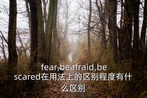 fear是什么意思,恐懼字典解釋:感到害怕