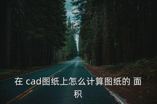 在 cad圖紙上怎么計算圖紙的 面積