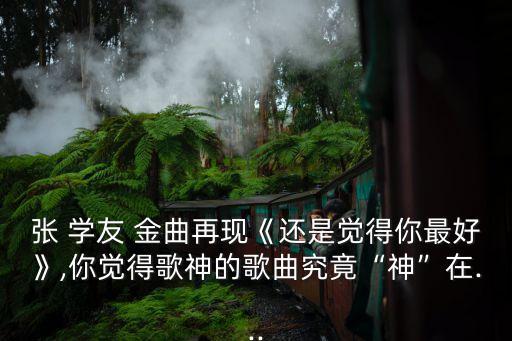張 學友 金曲再現《還是覺得你最好》,你覺得歌神的歌曲究竟“神”在...