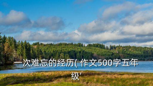 一次難忘的經歷( 作文500字五年級’