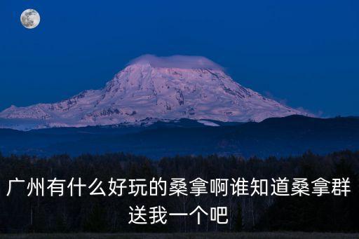 廣州有什么好玩的桑拿啊誰知道桑拿群送我一個吧