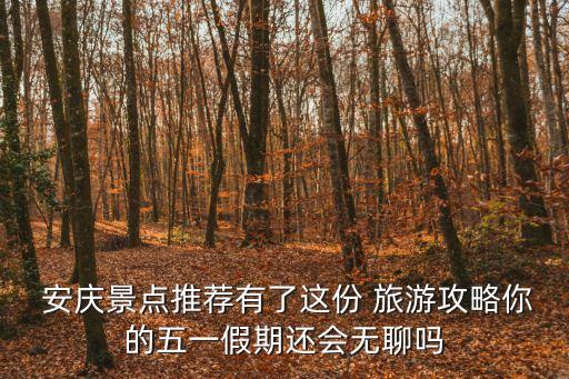  安慶景點(diǎn)推薦有了這份 旅游攻略你的五一假期還會(huì)無(wú)聊嗎