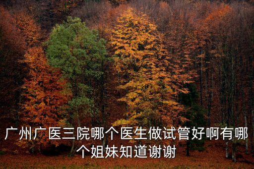 廣州廣醫(yī)三院哪個(gè)醫(yī)生做試管好啊有哪個(gè)姐妹知道謝謝