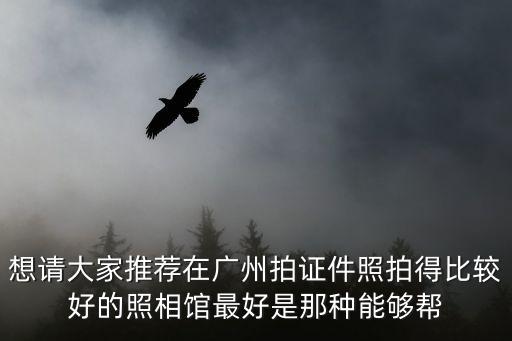 想請(qǐng)大家推薦在廣州拍證件照拍得比較好的照相館最好是那種能夠幫