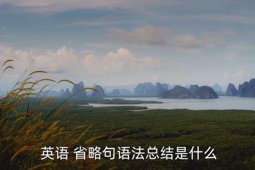  英語 省略句語法總結是什么