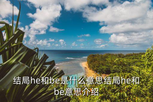 小說(shuō)be是什么意思,be和he分別是什么意思