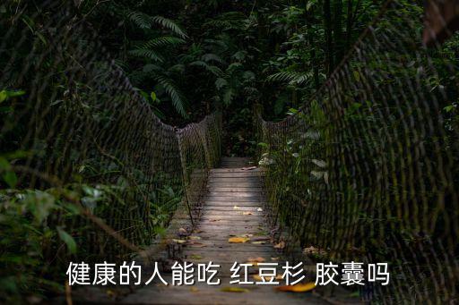 健康的人能吃 紅豆杉 膠囊嗎