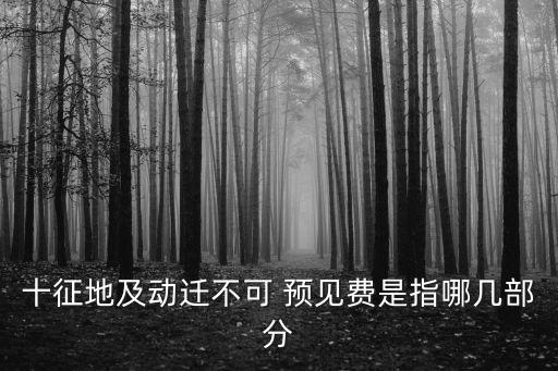 十征地及動遷不可 預(yù)見費是指哪幾部分