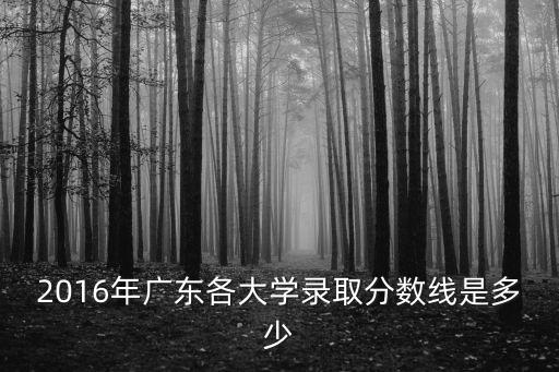 2016年廣東各大學(xué)錄取分?jǐn)?shù)線是多少