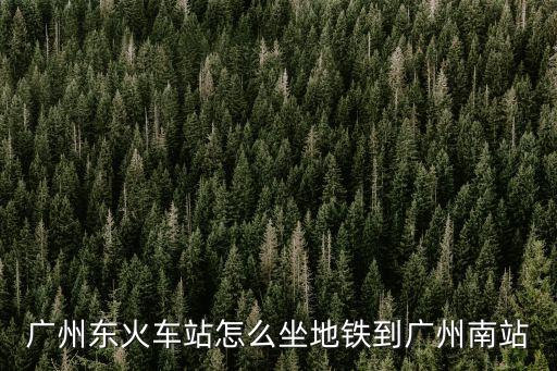 廣州東火車站怎么坐地鐵到廣州南站