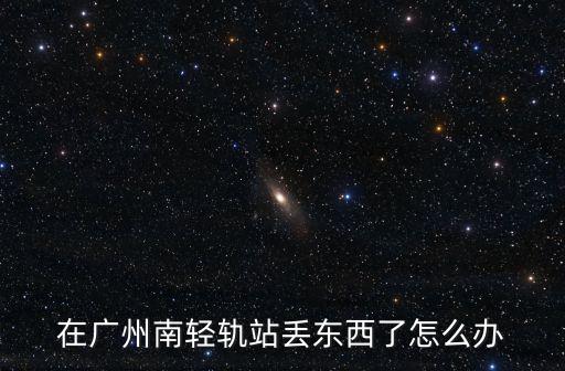 在廣州南輕軌站丟東西了怎么辦