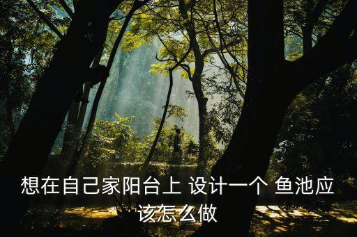 想在自己家陽(yáng)臺(tái)上 設(shè)計(jì)一個(gè) 魚池應(yīng)該怎么做
