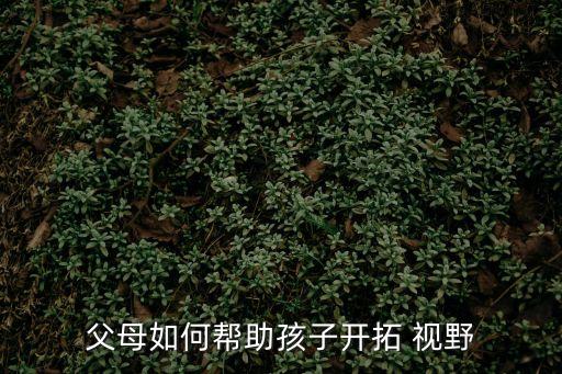 父母如何幫助孩子開拓 視野