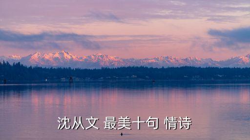 最美的情詩,十句最美情詩:一見如故