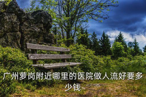 廣州蘿崗附近哪里的醫院做人流好要多少錢